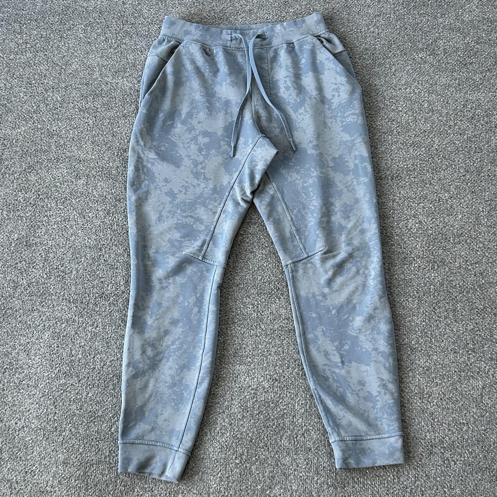 Lululemon City Sweat Jogger Mens S Blue Camo Tapered Pants Lulu